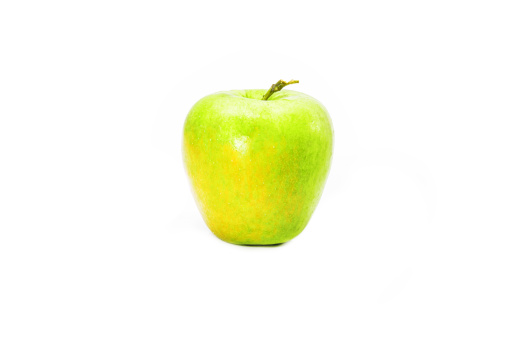 Green apple isolated on white.