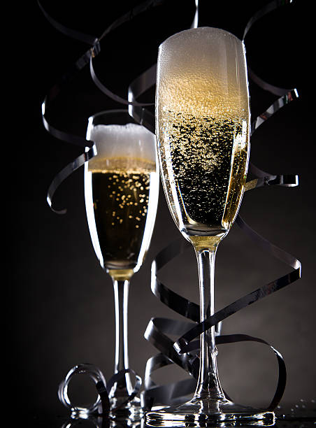 istock Pair of champagne flutes 184713020
