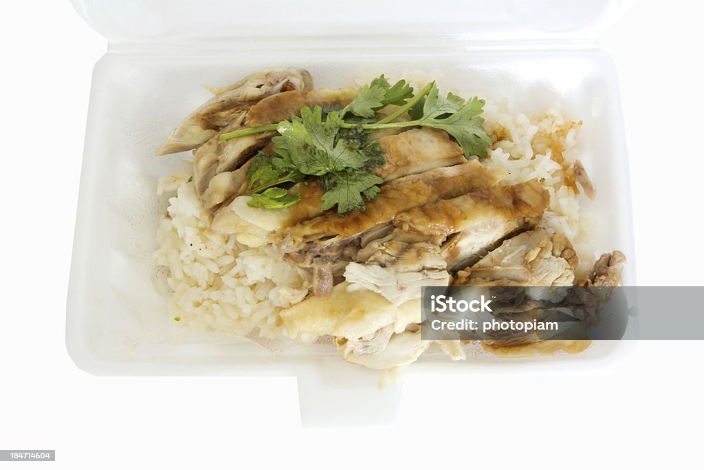 Sopa de pollo con arroz al vapor - Foto de stock de Aceite para cocinar libre de derechos