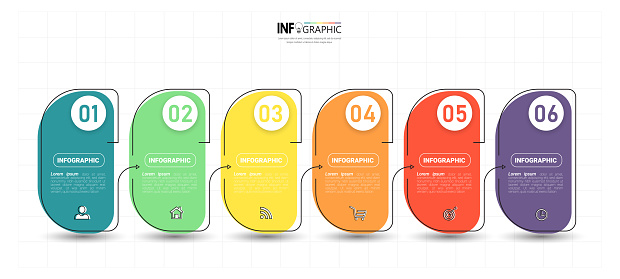 6 Steps Templete Infographics 6 Steps Template Vector Stock Illustration - Download ...