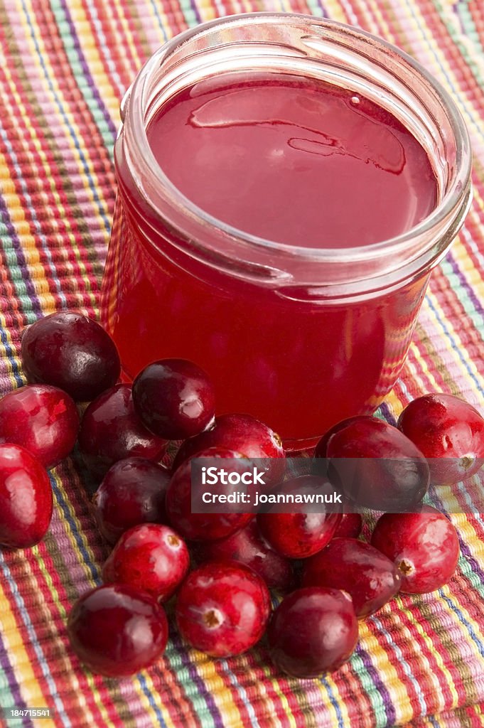 Jelly mit Preiselbeeren in Glas - Lizenzfrei Beere - Obst Stock-Foto