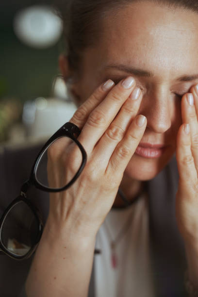 stressed modern small business owner woman at work