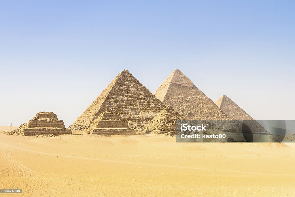 Pyramiden in Gizeh valley, Kairo, Ägypten - Lizenzfrei Afrika Stock-Foto