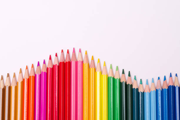 istock Color pencils on white background 184717527