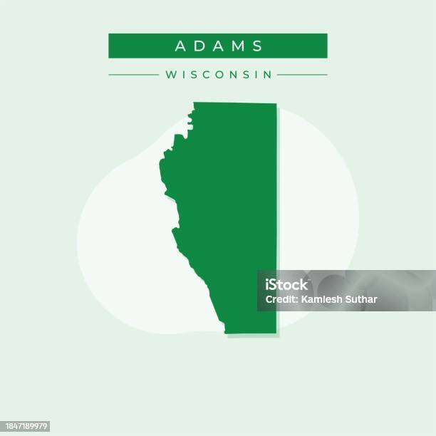 Adams Wisconsin Vector Illustration Vector Of Adams Map Wisconsin Stock Illustration ...