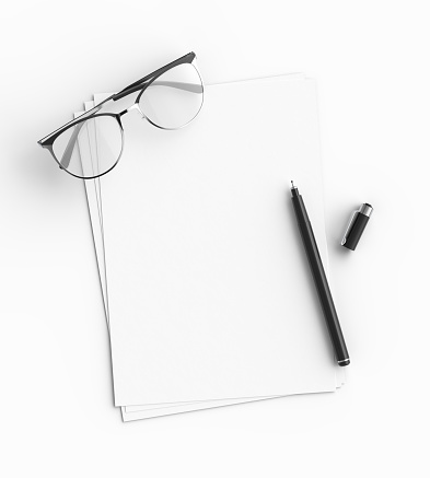 Blank papers on white background
A4, 5x7 Ratio