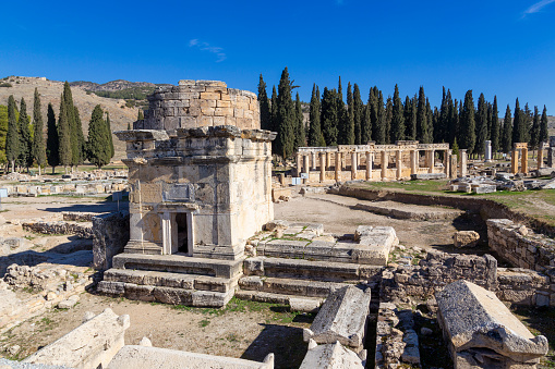 Hierapolis was founded as a thermal spa early in the 2nd century BCE and given by the Romans to Eumenes II, king of Pergamon in 190 BCE..The ancient city of Hierapolis was built on top of Pamukkale, the white \