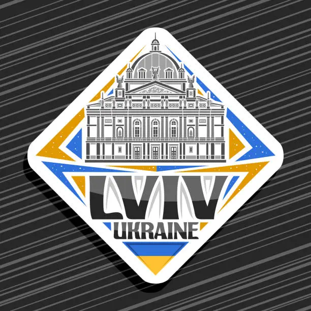 Vector illustration of Vector logo for Lviv