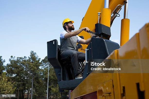 Construction Worker Stock Photo - Download Image Now - Adult, Adults Only, Backhoe