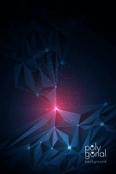 Vector illustration of Abstract polygonal space concept