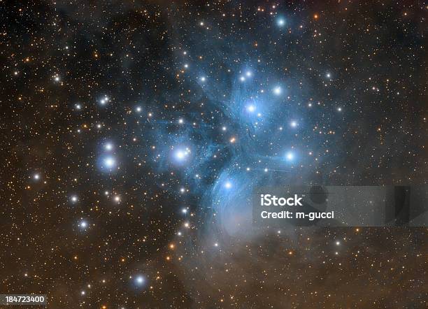 The Pleiades Nebula M45 Stock Photo - Download Image Now - The Pleiades, Supernova, The Past