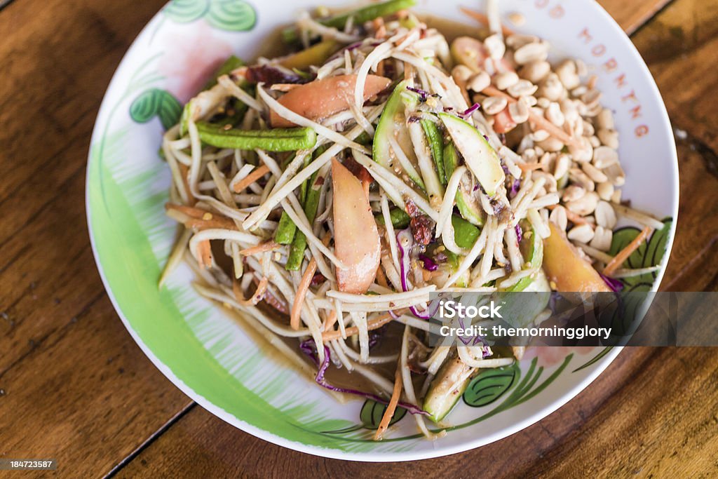 som tum papaya dulce, picante - Foto de stock de Ajo libre de derechos