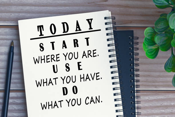 istock Motivational and inspirational quote on a notepad. 1847241349