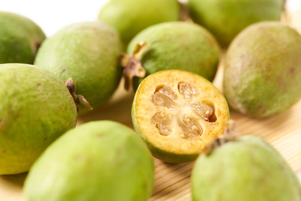 istock Bangoku fruit, feijoa fruit on white background 1847250220