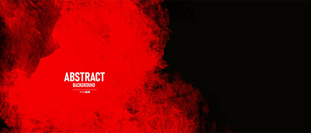Black and red abstract background with grunge texture. Vector illustration