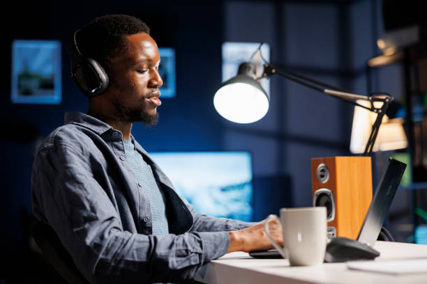 istock African american man takes part in online self training class 1847259051