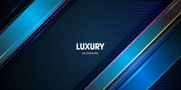 Vector illustration of Luxury dark deluxe background design