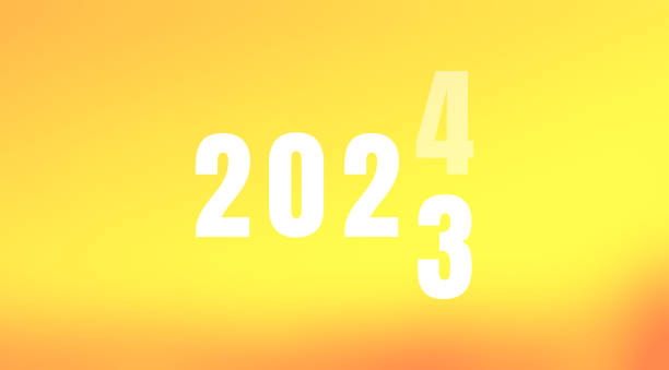 istock 2024 lettering on orange sky background with sunlight 1847262561