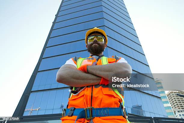 Construction Worker Stock Photo - Download Image Now - Construction Industry, In Front Of, Building Contractor