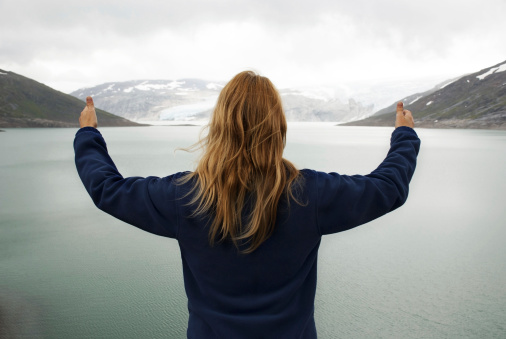 A Woman Feeling the Freedom of Wild Nature