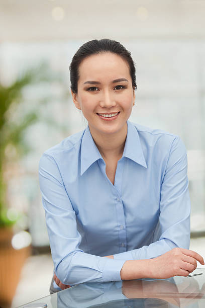 istock Smiling young woman, portrait 184728339