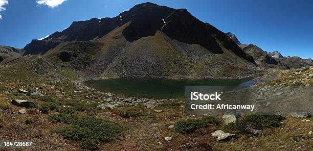 Panorama Alpine Mountain Lake Unterer Plenderlesee Kühtai Tyrol Austria - zdjęcia stockowe i więcej obrazów Alpy