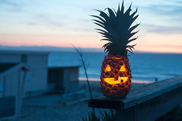 istock Tropical Halloween Concept Pinapple 184730310