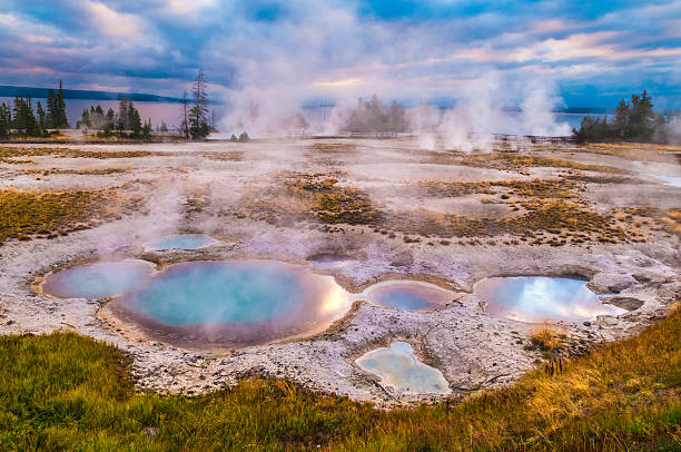 istock Sunrise in West Thumb Geyser Basin - Yellowstone 184730871