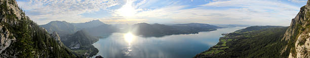 istock Panorama view on the lake Attersee in Austria 184730900