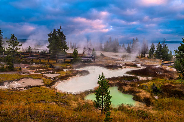 istock Sunrise in West Thumb Geyser Basin - Yellowstone 184732111