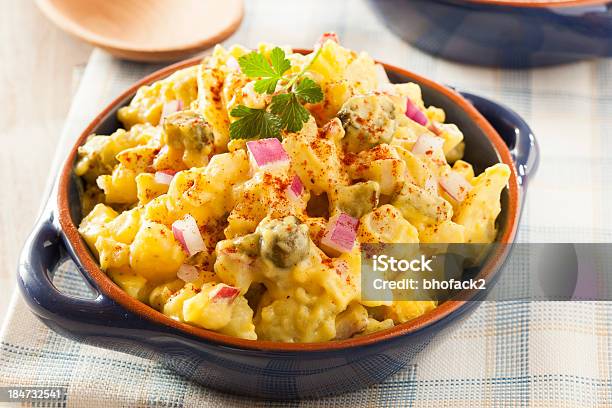 Homemade Yellow Potato Salad Stock Photo - Download Image Now - Potato Salad, Mustard, Egg - Food