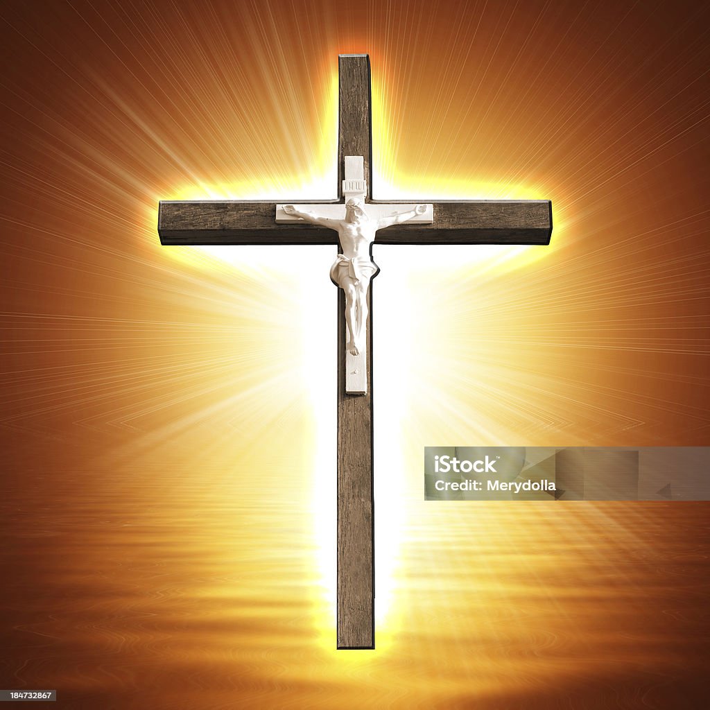 クロスに輝く背景 - イエス キリストのロイヤリティフリーストックフォト