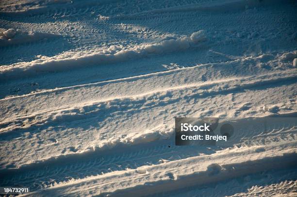 Winterfußabdruck Stockfoto und mehr Bilder von Baum - Baum, Berg, Blau