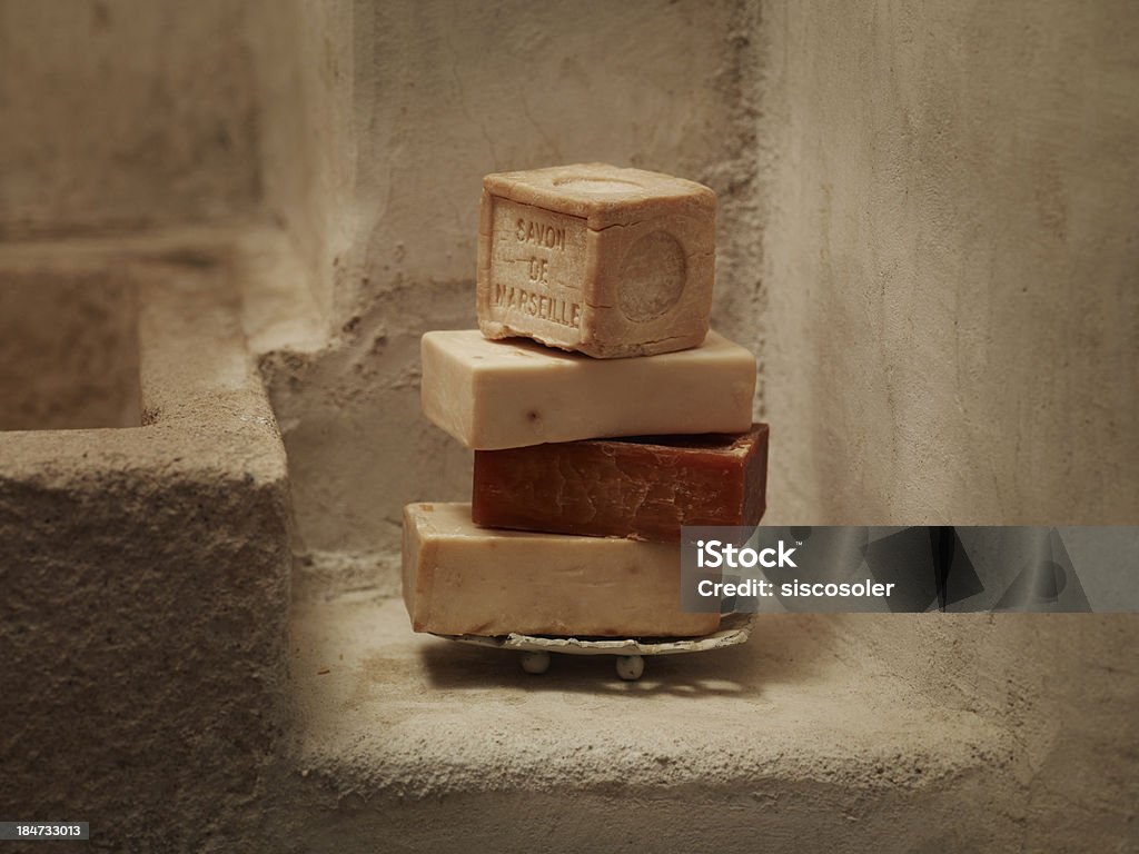 Sabons Photography plenty of rustic toilet soaps Soap Stock Photo
