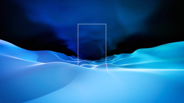 Imagination Leading To Innovation - Abstract Surreal Landscape - Blue Background