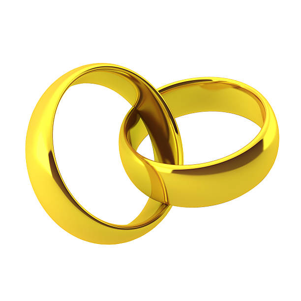 istock 3d render of two golden wedding rings 184734633