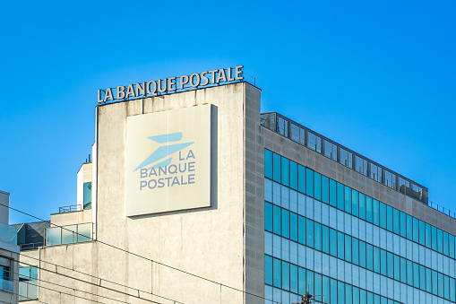 Issy-les-Moulineaux, France - September 09, 2023 : La Banque Postale headquarters building near Paris, France