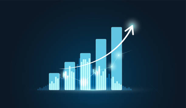 istock Growth bar charts Financial Graph On Digital Technology Strategy Background With Finance Data Marketing Chart Analysis Report Or Success Investment charts 1847364678