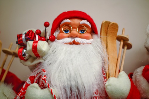 Christmas figurine of Santa Claus for a festive interior