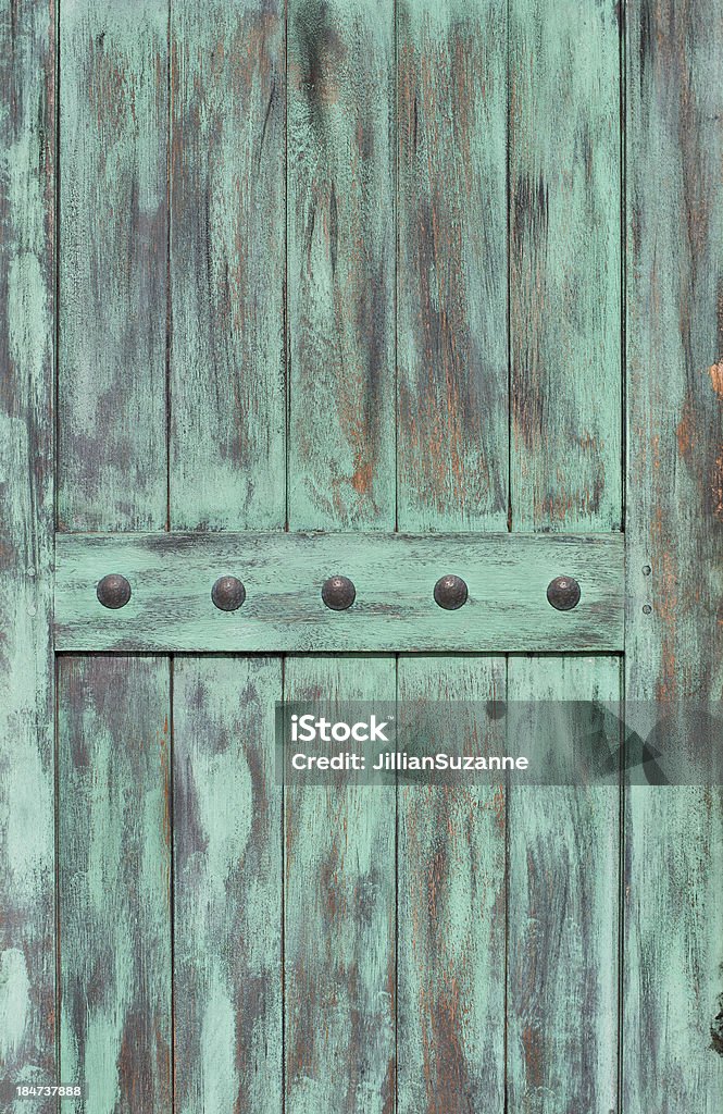 Fundo de porta de madeira de Grunge, azuis-turquesa - Foto de stock de Arte royalty-free