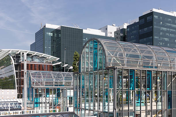 istock Subway station with office buildings in Amsterdam, the Netherlands 184738799