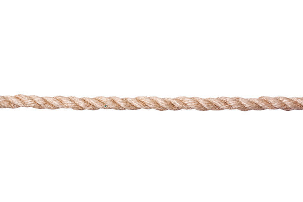 istock Twisted manila rope isolated on white 184740531