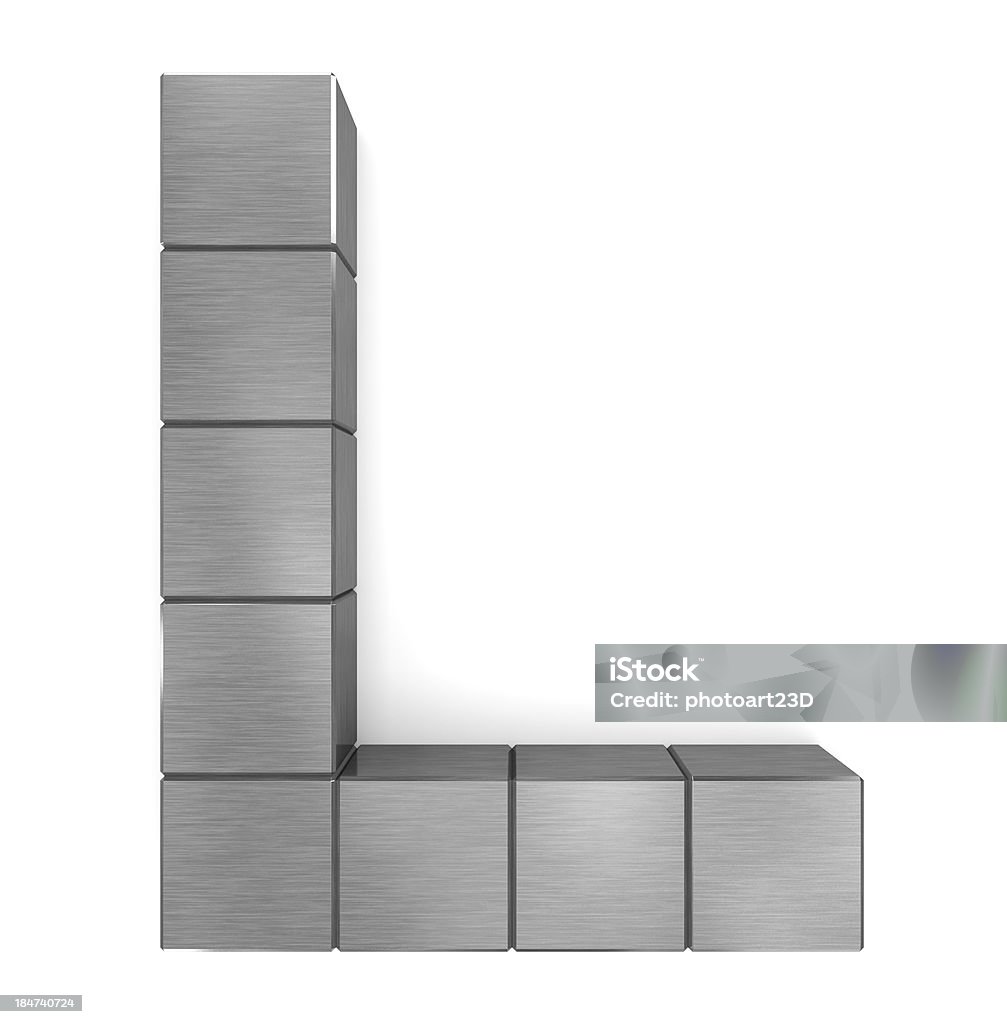 Letra L cubic metal - Foto de stock de Arreglar libre de derechos