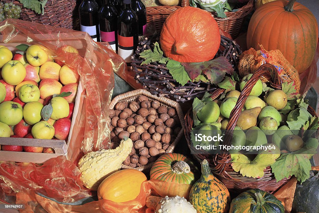 추수감사절 과일 및 야채 - 로열티 프리 0명 스톡 사진