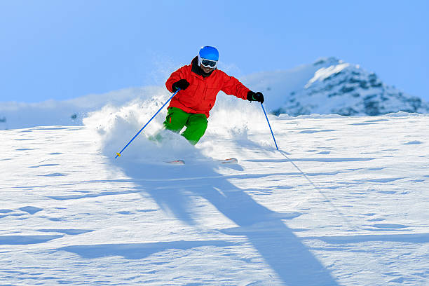 istock Ski, Skier, Freeride in fresh powder snow. 184743749