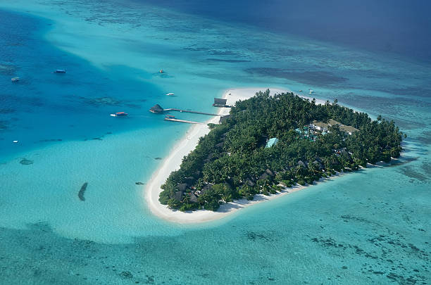 istock Aerial view on tropical island 184743812
