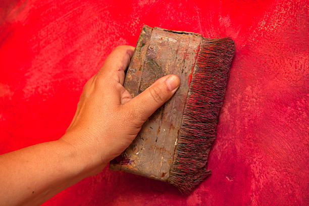 istock How to make original wall, close-up painting. 184744531