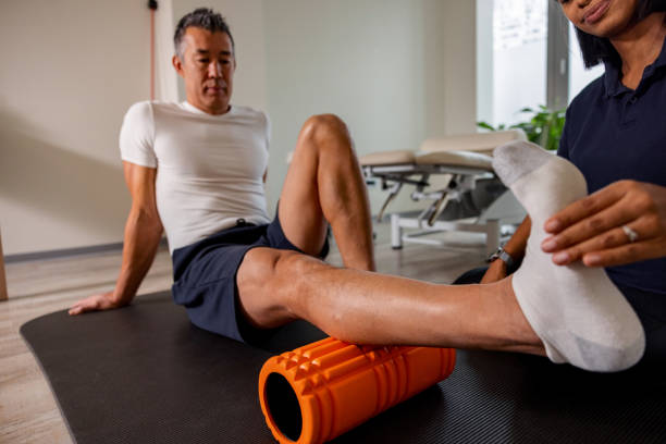 istock Therapeutic Myofascial Release with Foam Roller 1847446158