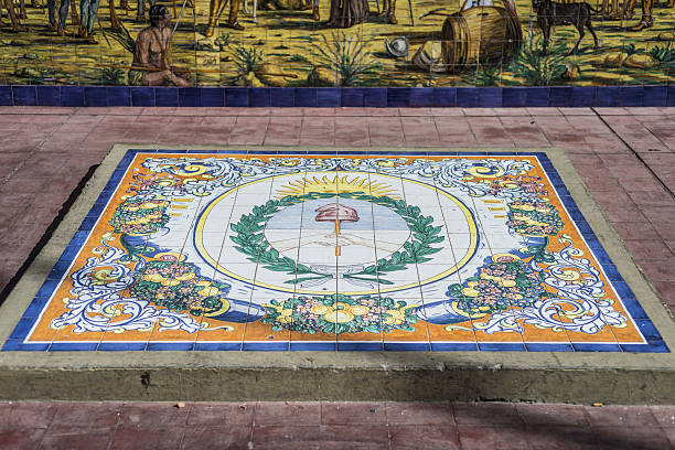 hiszpania square w mendoza, argentyna. - latin america argentina south america city zdjęcia i obrazy z banku zdjęć