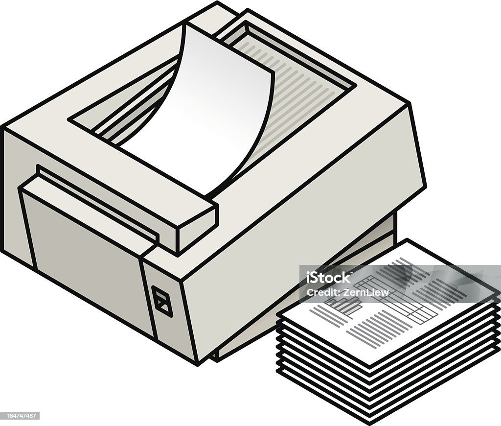 Laser Printer Raster Laser Printer Stock Illustration - Download Image Now - Computer ...
